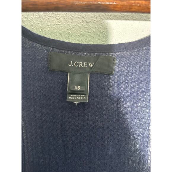 Women's J. Crew Sheer Beach Coverup Navy Blue XS - Picture 3 of 5
